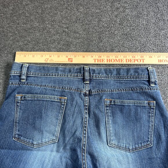 Old Navy Womens Low Waist Cuffed Hem Blue Denim Stretch Capri Jeans Size 12 2005 - Picture 8 of 13
